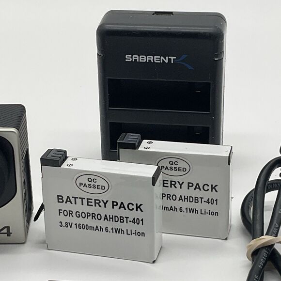 GoPro Hero4 Silver Edition Camera with 2 Batteries, Charger, & 16GB SD Card Read - Picture 12 of 14